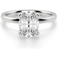 Solstice Oval Cut Center Engagement Ring Lab Grown Diamond, Size 1.00 cts in White | Gold by Diamond Nexus