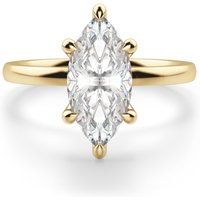 Solstice Marquise Cut Center Engagement Ring DiamondNexus™ Alternative, Size 1.00 cts in Yellow | Gold by Diamond Nexus