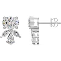Ardent Cluster Earring Lab Grown Diamond in White | Gold by Diamond Nexus