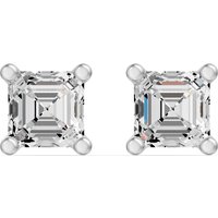 Signature Asscher Cut Basket Stud Earrings Lab Grown Diamond, Size 1.00 tcw in White | Gold by Diamond Nexus