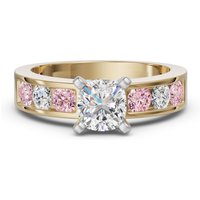 Diamond Diva Cushion Cut Engagement Ring - Rose Nexus Alternative, Size 1.00 cts in Yellow | Gold by Diamond Nexus