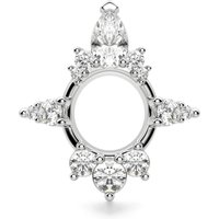 Boho Elan Enhancer Moissanite in White, Ring Embellishment | Gold by Diamond Nexus
