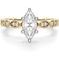 Infinite Love Marquise Cut Center Engagement Ring DiamondNexus™ Alternative, Size 1.00 cts in Yellow | Gold by Diamond Nexus