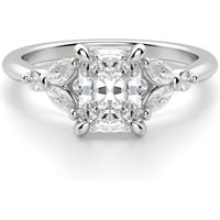Haven Radiant Cut Center Engagement Ring Lab Grown Diamond, Size 1.00 cts in White | Gold by Diamond Nexus