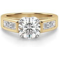 Color My World Round Brilliant Cut Center Engagement Ring DiamondNexus™ Alternative, Size 1.00 cts in Yellow | Gold by Diamond Nexus