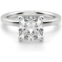 Arezzo Classic Cushion Cut Center Engagement Ring Lab Grown Diamond, Size 1.00 cts in White | Gold by Diamond Nexus