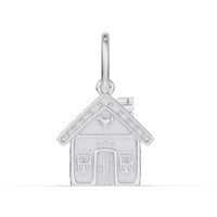Gingerbread House Charm Lab Grown Diamond in White | Gold by Diamond Nexus