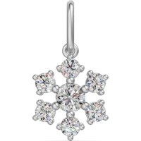 Snowflake Charm Lab Grown Diamond in White | Gold by Diamond Nexus