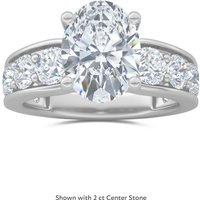 Cascade Engagement Ring Oval Cut Center Lab Grown Diamond, Size 1.00 cts in White | Gold by Diamond Nexus