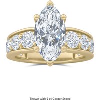 Cascade Engagement Ring Marquise Cut Center DiamondNexus™ Alternative, Size 1.00 cts in Yellow | Gold by Diamond Nexus