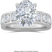 Tessera Engagement Ring Oval Cut Center Lab Grown Diamond, Size 1.00 cts in White | Gold by Diamond Nexus