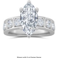 Tessera Engagement Ring Marquise Cut Center DiamondNexus™ Alternative, Size 1.00 cts in White | Gold by Diamond Nexus