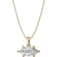 East-West Claw Prong Pendant Marquise Cut Center DiamondNexus™ Alternative, Size 1.00 cts in Yellow | Gold by Diamond Nexus