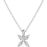 Primrose Pendant Lab Grown Diamond in White | Gold by Diamond Nexus