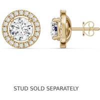 Palm Springs Round Brilliant Cut Stud Enhancer DiamondNexus™ Alternative Earring in Yellow | Gold by Diamond Nexus