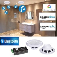 Paire d'haut-parleurs Marins Résitants à l'humidité E-AUDIO B300C avec Amplificateur 30W Google Home Bluetooth Amazon Alexa