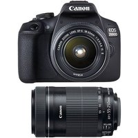 Canon appareil photo reflex eos 2000d + 18-55 is II + 55-250 is