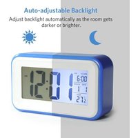 VADIV Réveil Digital CL01 Alarme Horloge Numérique Répétition Sommeil LCD Affichage Rétro-Éclairage avec Date Température Idéal pour Les Enfants