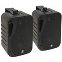 E-audio Haut-parleurs de musique de fond à 3 voies de 5,25 pouces avec supports 160W 4 Ohm - Noir