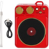 Enceinte Bluebooth K10 DC 3.7V Retro Smart Audio Voice Broadcast pour carte MP3 / TF Rouge