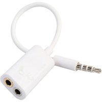 Câble Double Jack 3,5 mm - Splitter Audio Compatible pour Iphone Smartphone iPad Ordinateur PC Casque