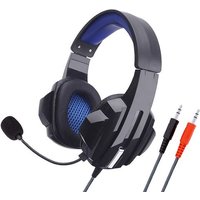 Casque audio jeu Microphone stéréo supra-auriculaire 3,5 mm pour N-Switch - Noir