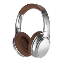 Casque Audio Pliable Bluetooth Sans Fil Rouge Basses Puissantes Longue Autonomie Argent YONIS