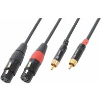 PD Connex Câble Audio Cordon 2x XLR Femelle - 2x RCA Mâle - 3m