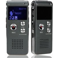 Lecteur MP3 Rechargeable Dictaphone Téléphone Enregistreur Audio Numérique 8 Go - Gris