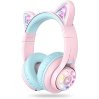 Casque Audio IClever BTH13-Pink Sans Fil Bluetooth 94dB Contrôle du Volume Plastique Rose