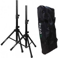 Mini supports d'enceintes avec housse - hauteur max 1.20M / Charg 30 kg - IBIZA SS01B-MINI