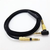 Câble fiche 3,5 mm audio avec contrôle pour casque Skullcandy Hesh 3/Hesh 2/Hesh/Crusher/Grind/Aviator/Cassette/Mix Master Noir