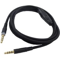 Câble fiche 3,5 mm audio avec contrôle pour casque Kingston HyperX Cloud II / HyperX Cloud Alpha Noir