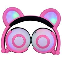 2019 Enfants Casques avec L'Oreille de Chat Led Oreille Pliable Casque pour Enfants Écouteurs Pk aloha1244