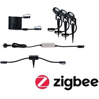 Plug & Shine Kit Smart Home Zigbee 3.0 Projecteur de jardin LED Sting IP67 3000K 3x6W 75VA Anthracite