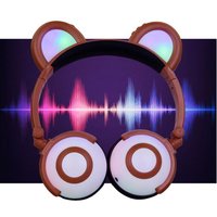 2019 Enfants Casques avec L'Oreille de Chat Led Oreille Pliable Casque pour Enfants Écouteurs Co aloha1247