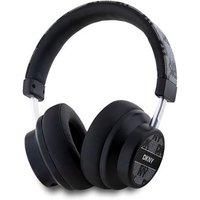 Casque Audio Sans Fil Bluetooth 5.3 Motif à Carreaux en Cuir DKNY Noir