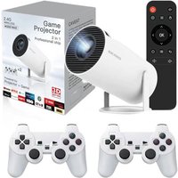 Projecteur SZSMART HY300 avec 10 000 jeux intégrés, blanc (Android 11 - 120 lumens Ansi - 720p)