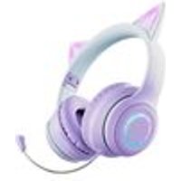 Casque Audio Sans Fil Oreilles De Chat RGB Pour Gaming Et Musique Purple YONIS