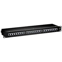 equip - Tableau de connexions - CAT 6e - STP - noir - 1U - 19" - 24 ports