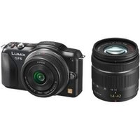 Panasonic Lumix G DMC-GF5W - Appareil photo numérique - sans miroir - 12.1 MP - Quatre tiers - 3x zoom optique objectifs 14-42 mm et 14 mm - noir