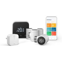 Kit de démarrage thermostat connecté filaire Tado X et 4 têtes thermostatiques Noir et Blanc