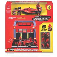 Voiture Bburago 1/43 Formule 1 Pit Stop Ferrari SF 2024 + 1 Formule 1 #Leclerc