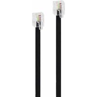 Câble téléphone Accsup RJ11 vers RJ11 1,5 m Noir