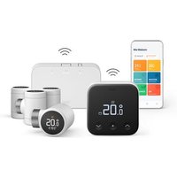 Kit de démarrage thermostat connecté sans fil Tado X Noir et blanc + 4 têtes thermostatiques