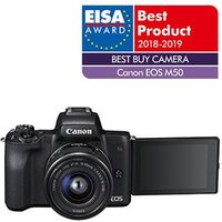 Appareil Photo Hybride Canon EOS M50 Noir + Objectif EF-M 15-45mm f/3.5-6.3 STM
