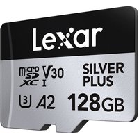 Carte mémoire Micro SDXC Lexar Plus 128 Go Noir et argent