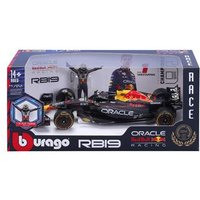 Voiture Bburago Red Bull F1 Racing et figurine pilote Verstappen avec casque