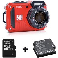 KODAK Appareil Photo Pixpro WPZ2 + 2ème Batterie + 1 Carte SD - Rouge
