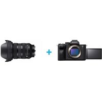 Objectif zoom Sigma DG DN II Art 24-70 mm f/ 2.8 Noir pour Sony E + Appareil Photo Hybride Sony A7 IV NU